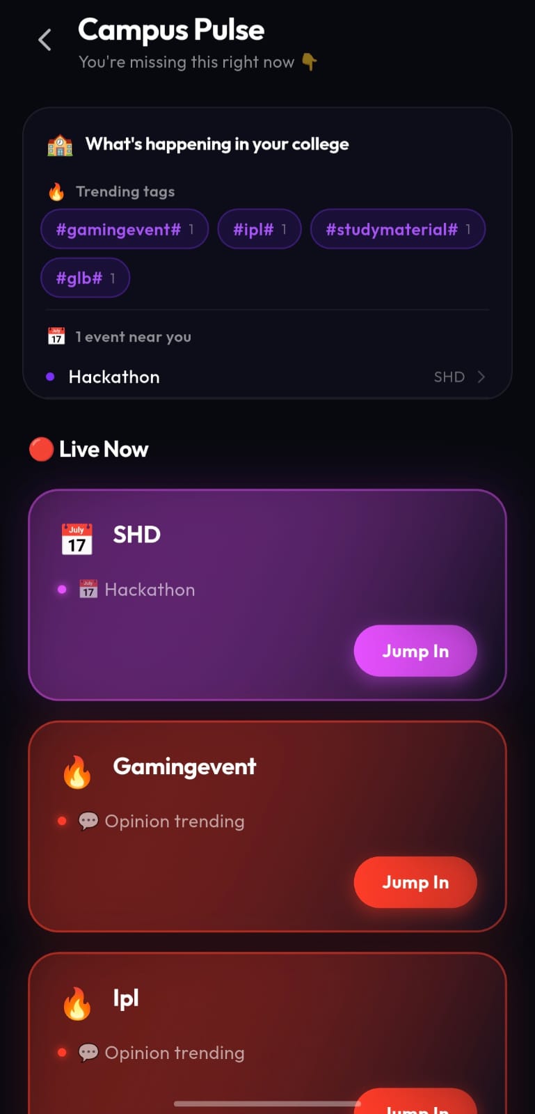 Campus Pulse screenshot